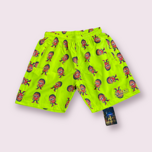 Neon yellow nardy shorts